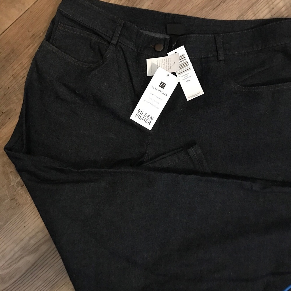 NWT Eileen Fisher Black Jeans